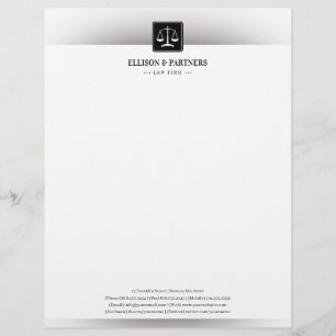 LAW OFFICE Classic Scales Of Justice Letterhead