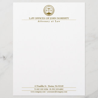 LAW OFFICE | Elegant Gold Letterhead