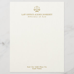LAW OFFICE   Elegant Gold Letterhead