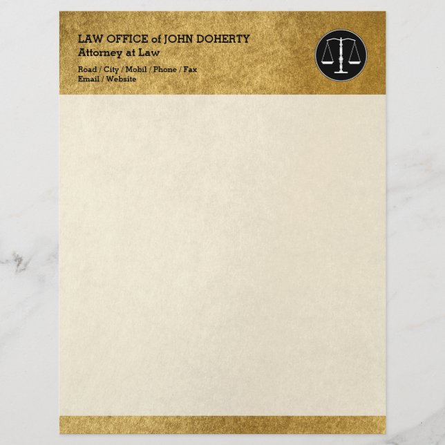 LAW OFFICE | Elegant Letterhead (Front)