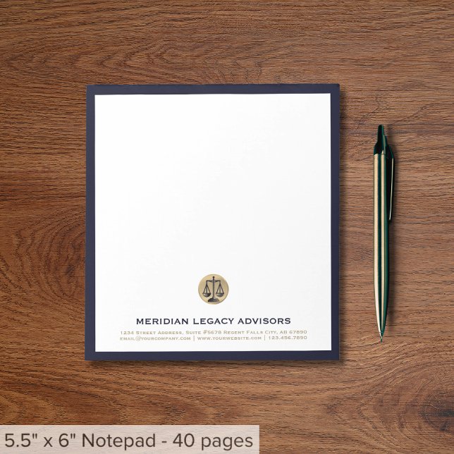 Law Office Elegant Professional Personalized Notepad (Creator Uploaded)