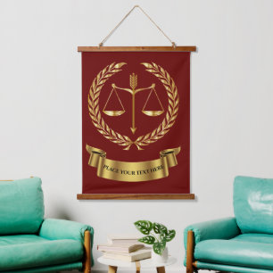 Law Office Wood Topped Tapestry Sign