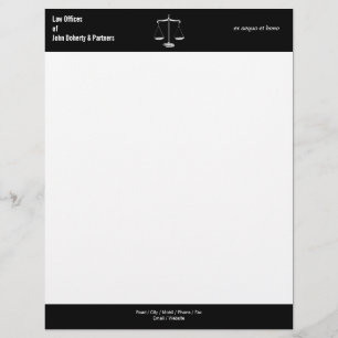 LAW OFFICES   Classy Black and White Letterhead