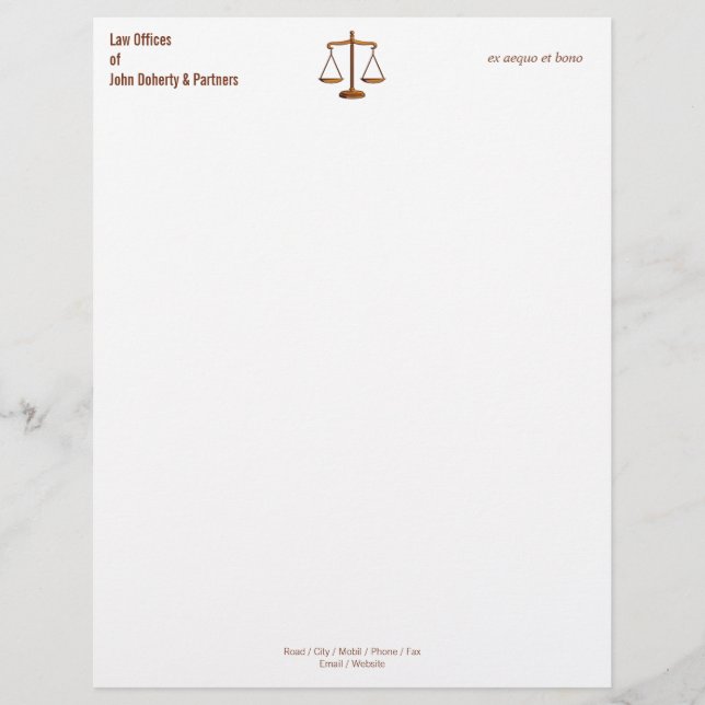 LAW OFFICES Letterhead (Front)
