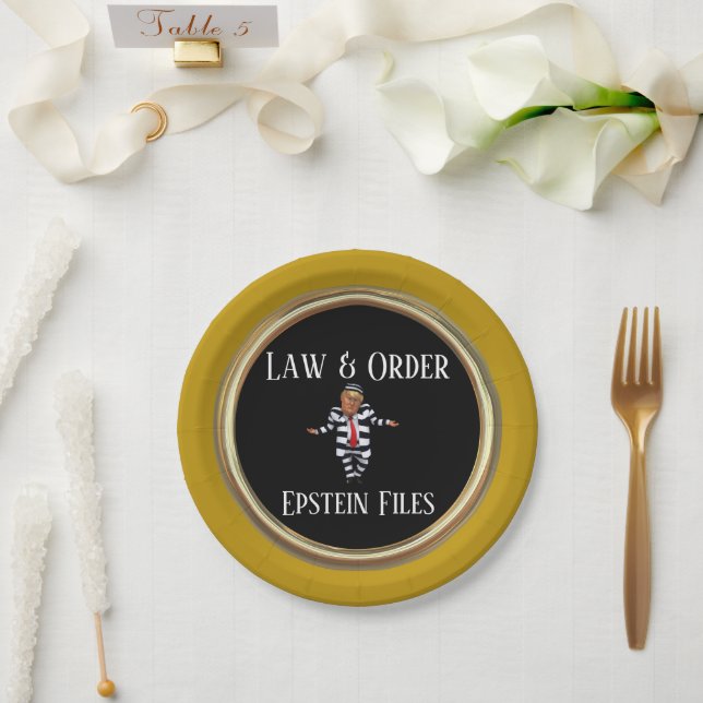 Law & Order Paper Plate (Wedding)
