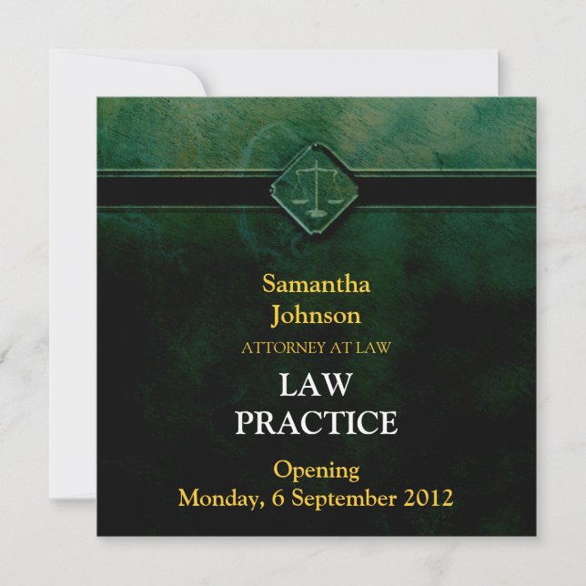 Law Practice Green Opening Announcement (Front)