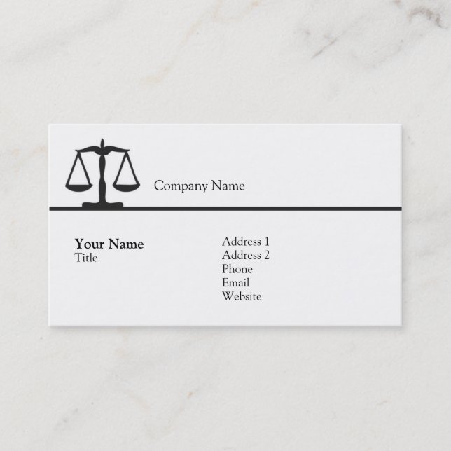 Law - Scale - Business Card (Front)