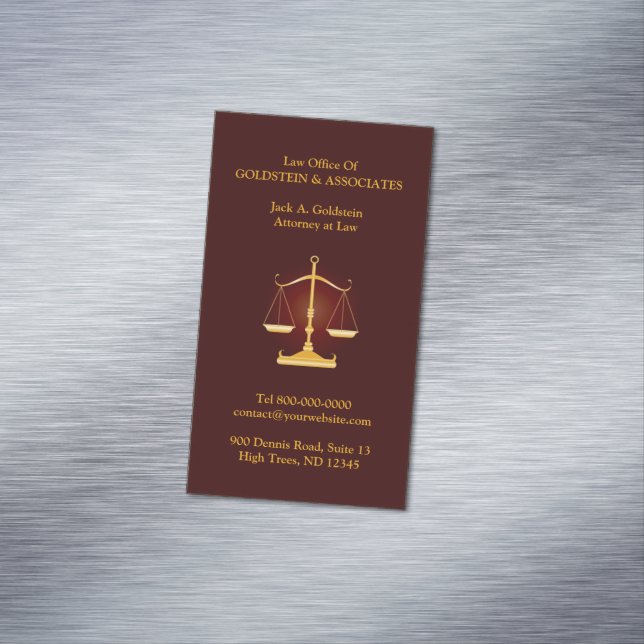 Law Scale Magnetic Business Card (In Situ)