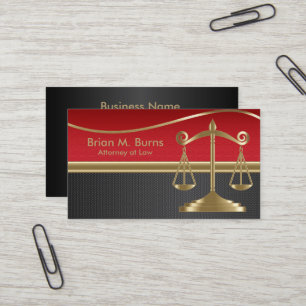 Law Scales of Justice Customizable Business Card