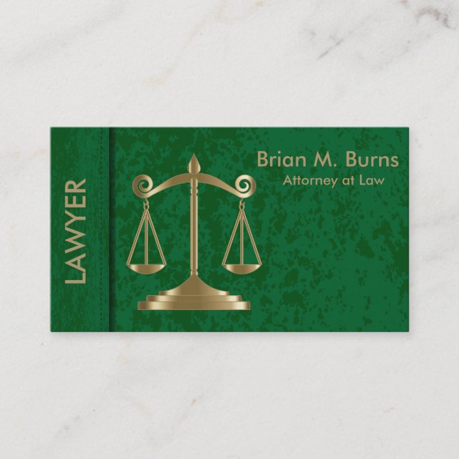 Law | Scales of Justice | Customizable | Lawyer Business Card (Front)