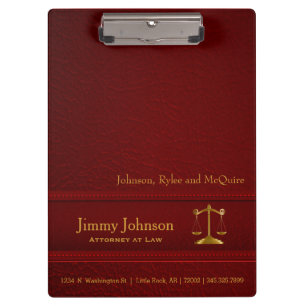 Law Scales of Justice Lawyer - Red Clipboard
