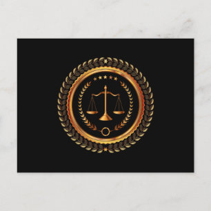 Law - Scales of Justice - Postcard - SRF