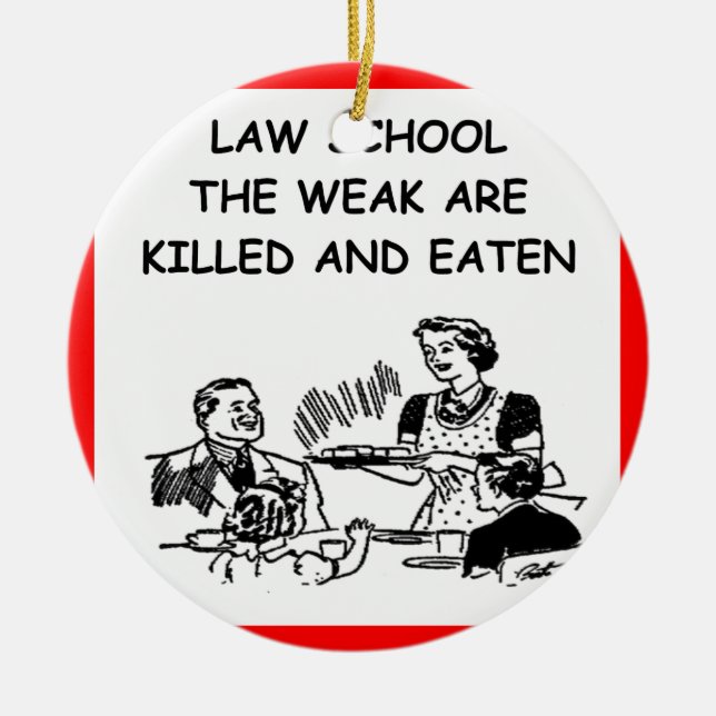 law school ceramic ornament (Front)