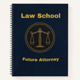 Law School Future Attorney Scales of Justice Notebook