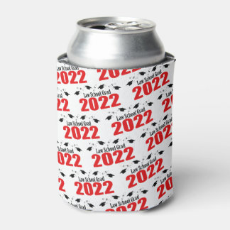 Law School Grad 2022 Caps And Diplomas (Red) Can Cooler