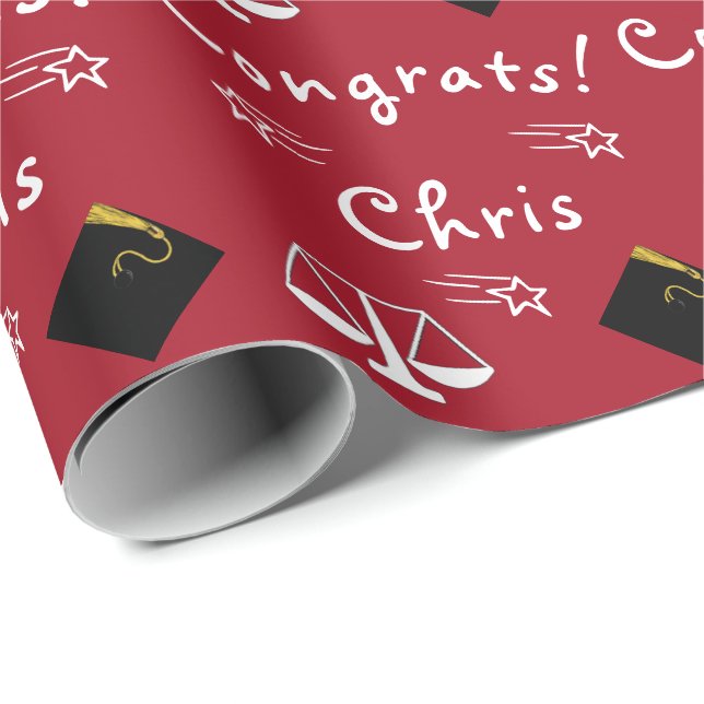 Law School Grad Gift Wrapping Paper (Roll Corner)