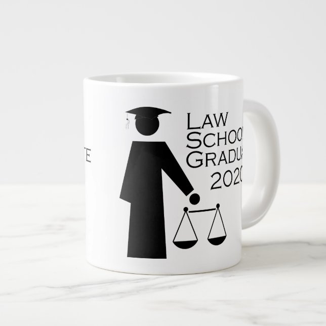 Law School Graduate 2020 Large Coffee Mug (Front Right)