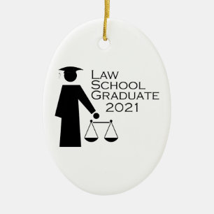 Law School Graduate 2021 Ceramic Ornament
