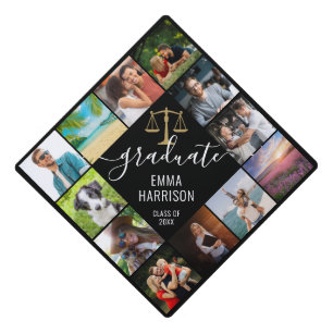  Law School Graduate Photo Collage Personalized Graduation Cap Topper