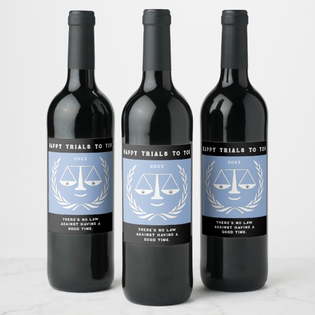  Law School Graduation 2025 Wine Label (Bottles)