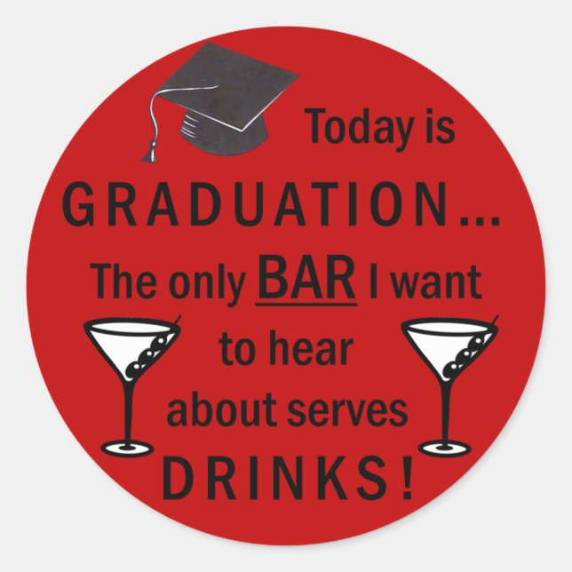 Law School Graduation Bar Exam Funny Lawyer Classic Round Sticker (Front)