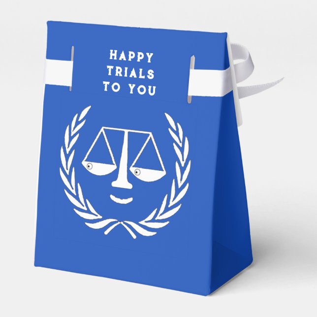 Law School Graduation Blue Favour Box (Back Side)