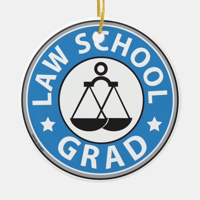 Law School Graduation Ceramic Ornament (Front)