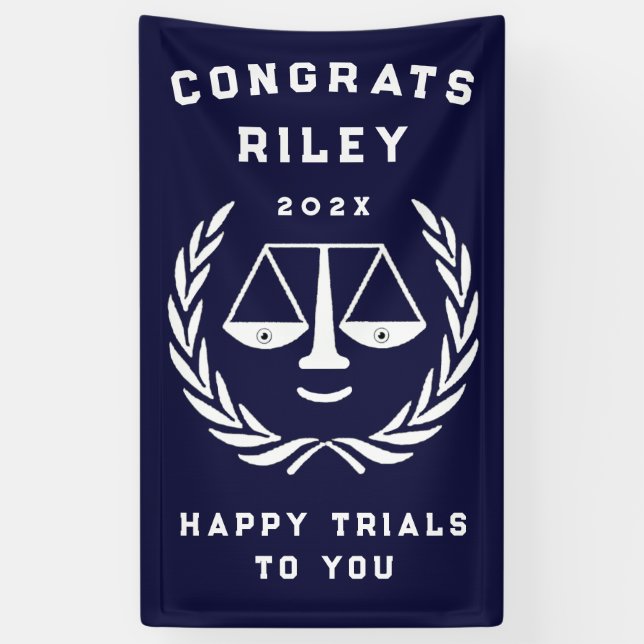 Law School Graduation Congrats Banner (Vertical)