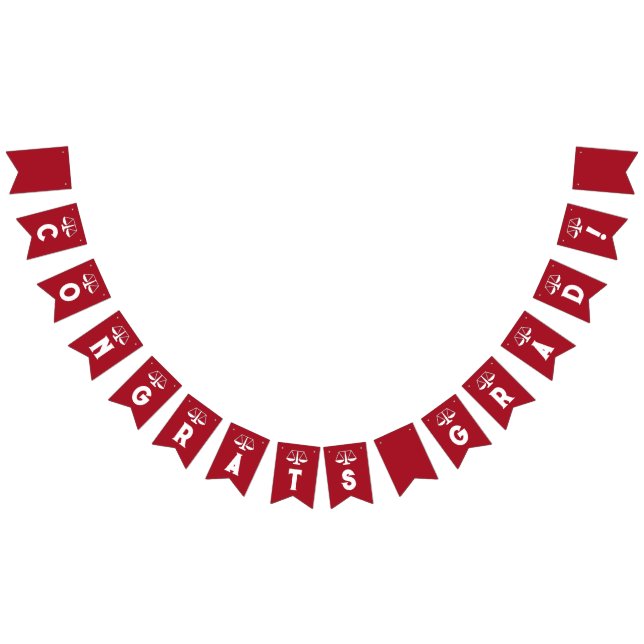 Law School Graduation Congrats Bunting Flags (All)