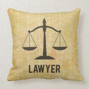 Law School Graduation Congrats Scale of Justice Throw Pillow