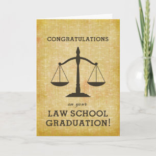 Law School Graduation Custom Personalized Card