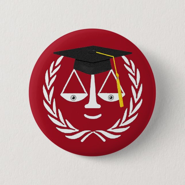 Law School Graduation Gift 2 Inch Round Button (Front)