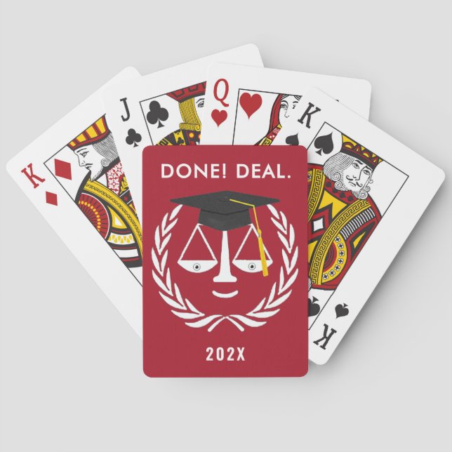 Law School Graduation Gift Playing Cards (Back)
