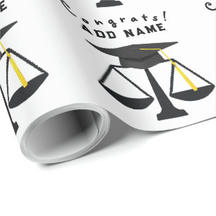 Law School Graduation Gift Wrapping Paper