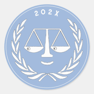 Law School Graduation Graduate Classic Round Sticker