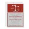 Law School Graduation Invite Maroon Justice Scales