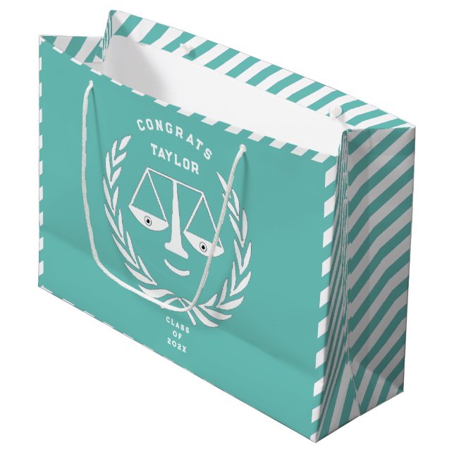 Law School Graduation Large Gift Bag (Front Angled)