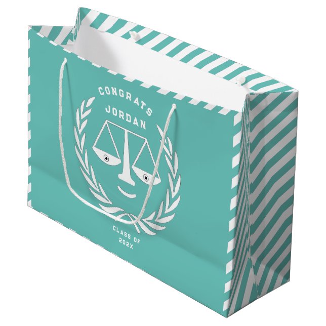 Law School Graduation Large Gift Bag (Front Angled)