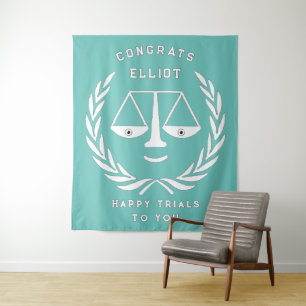 Law School Graduation Lawyer Congrats Banner Tapes Tapestry