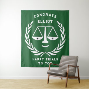 Law School Graduation Lawyer Congrats Banner Tapes Tapestry