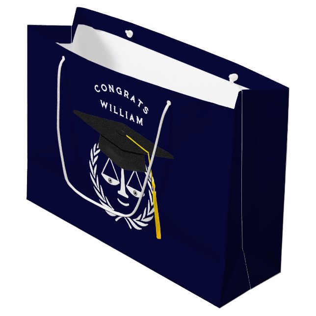 Law School Graduation Lawyer Large Gift Bag (Front Angled)