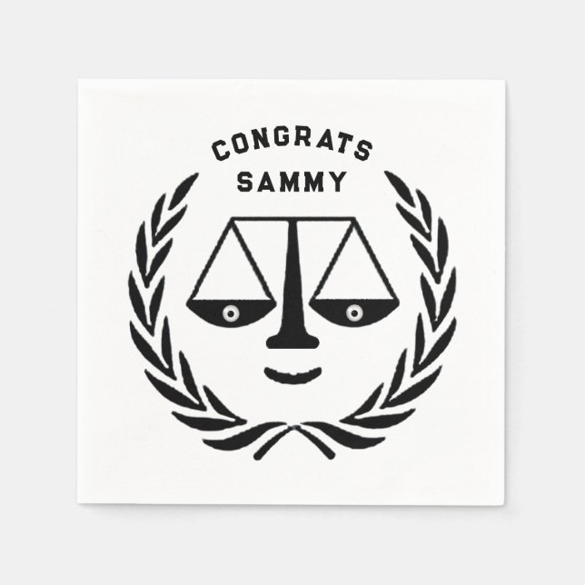 Law School Graduation Napkin (Front)