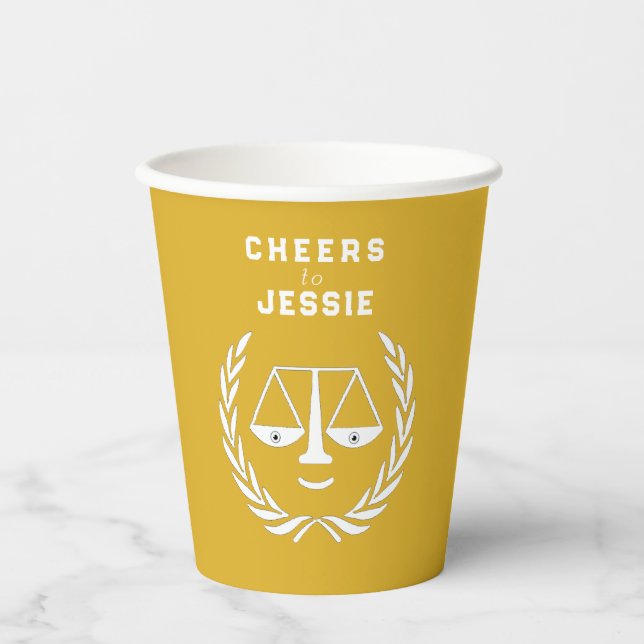 Law School Graduation Paper Cups (Front)