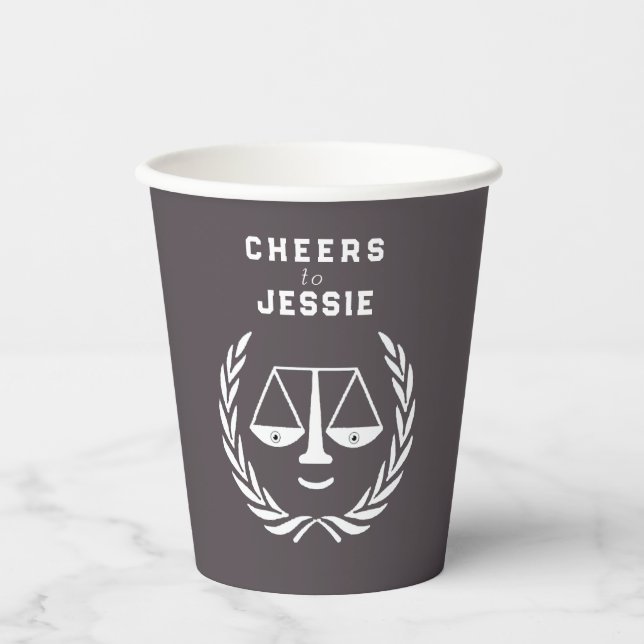 Law School Graduation Paper Cups (Front)