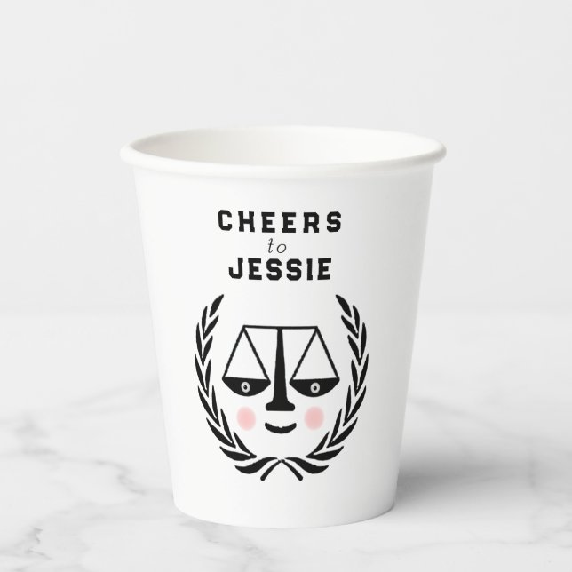 Law School Graduation Paper Cups (Front)