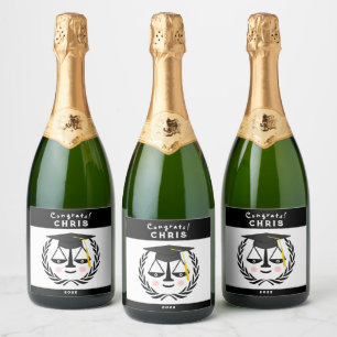 Law School Graduation Party Gift Sparkling Wine Label