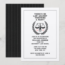 Law School Graduation Party Invitation