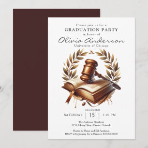 Law School Graduation Party  Invitation