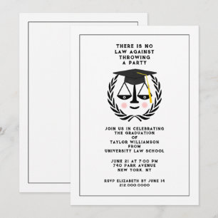 Law School Graduation Party Invitation