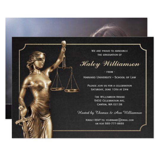 Law School Graduation Party Invitation